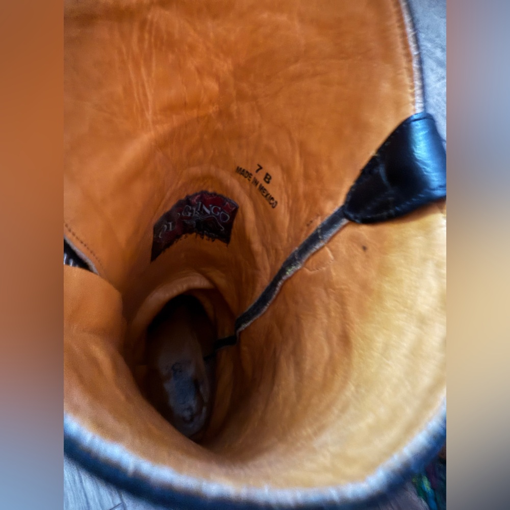 Old Gringo Black Sugar Skull Klak Embroidered Western Cowgirl Boot size 7 - Picture 5 of 8